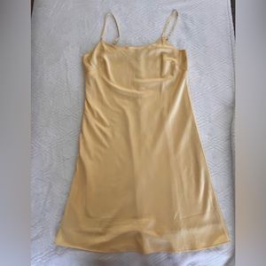 Calvin Klein // yellow slip dress